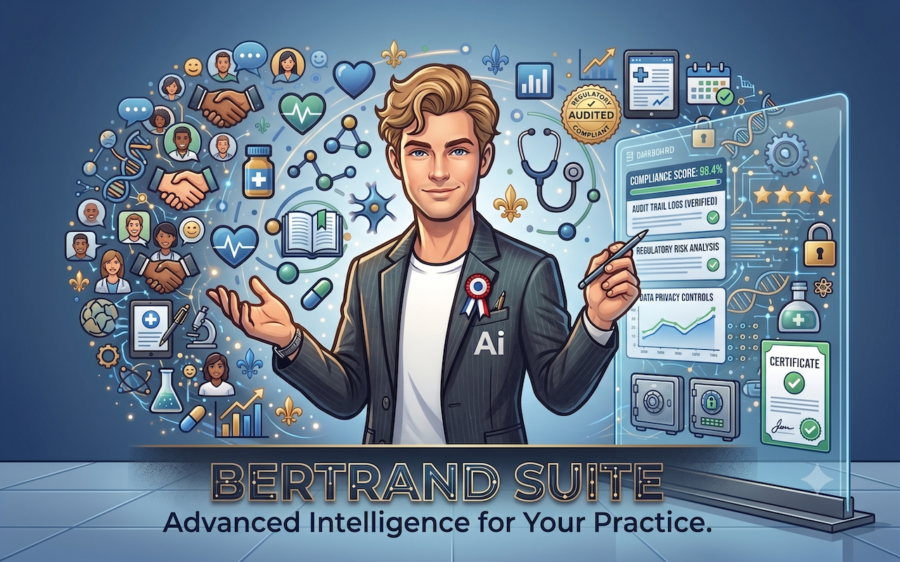 Bertrand Regulatory and Compliance Dashboard visualizing practice analytics